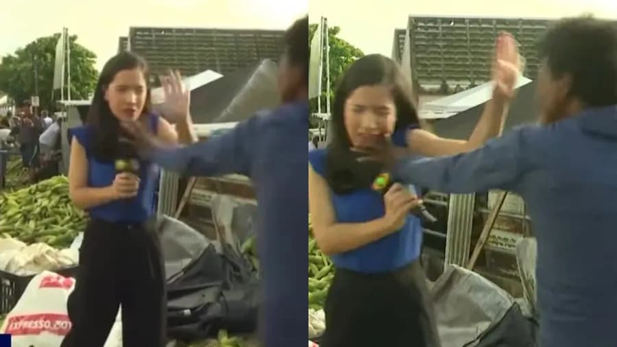 Repórter é agredida durante entrada ao vivo em telejornal na Paraíba