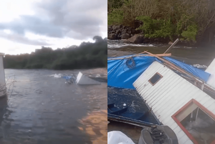Embarcação afunda no rio Iriri, em Altamira, e carga é perdida durante viagem; ninguém ficou ferido