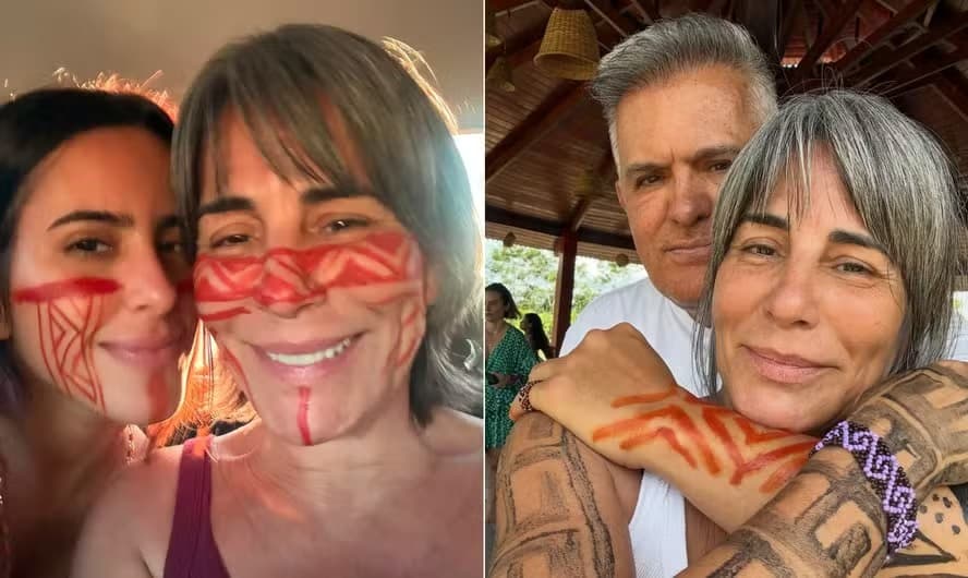 Glória Pires e família compartilham momentos de conexão com povos originários nas redes