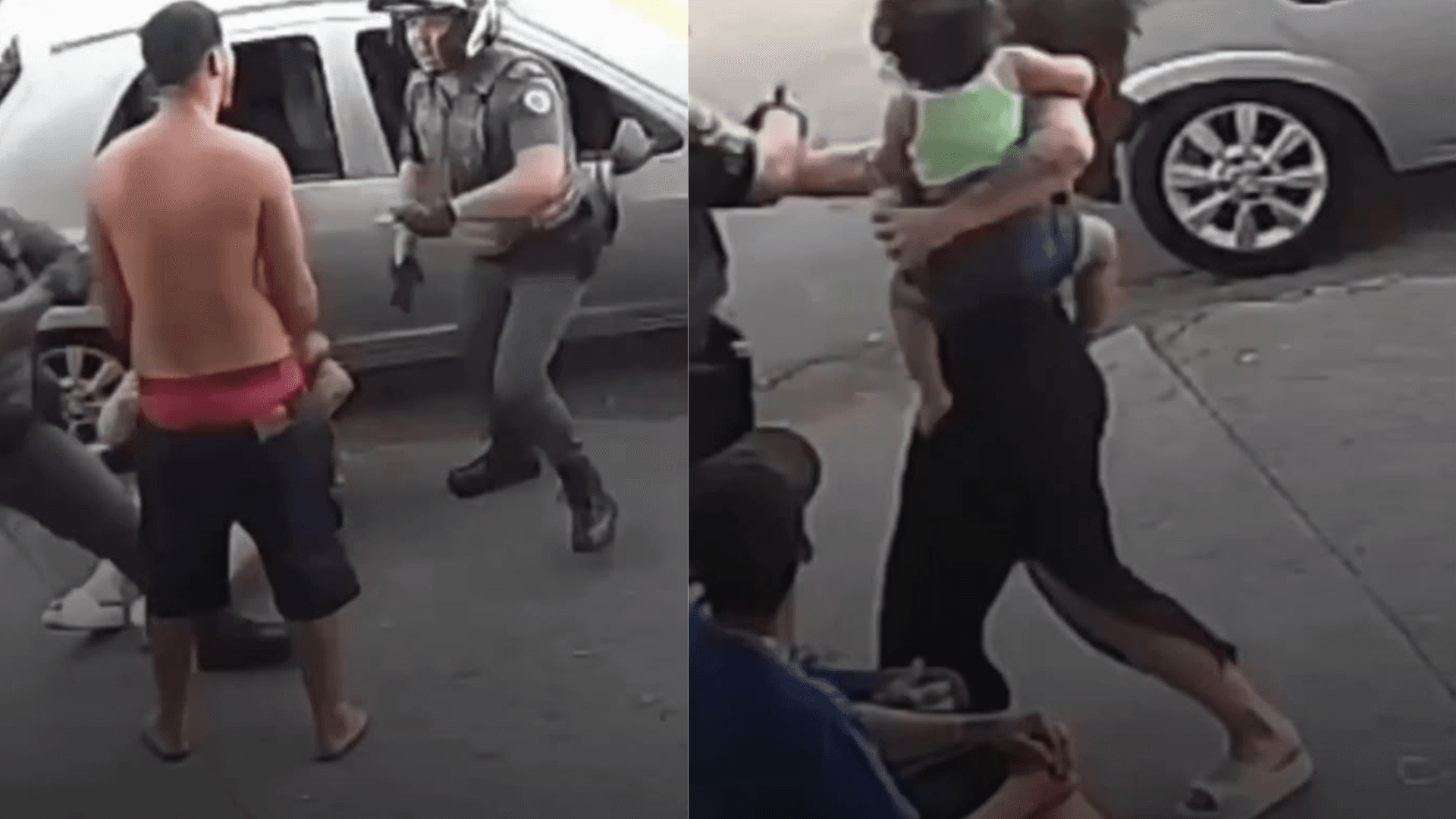 Policial dá soco em mulher durante abordagem da PM em SP