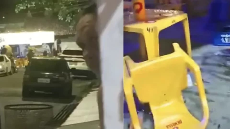 Briga entre torcidas organizadas é registrada em bar após jogo do Remo; mulher relata como se protegeu