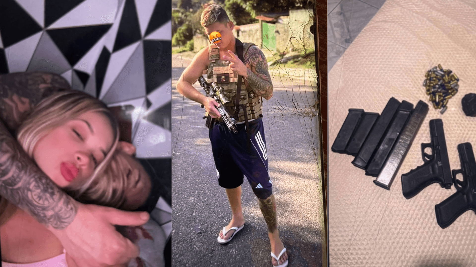 Novas fotos de influenciadora presa mostram intimidade com suspeito investigado por morte de sargento em Mãe do Rio