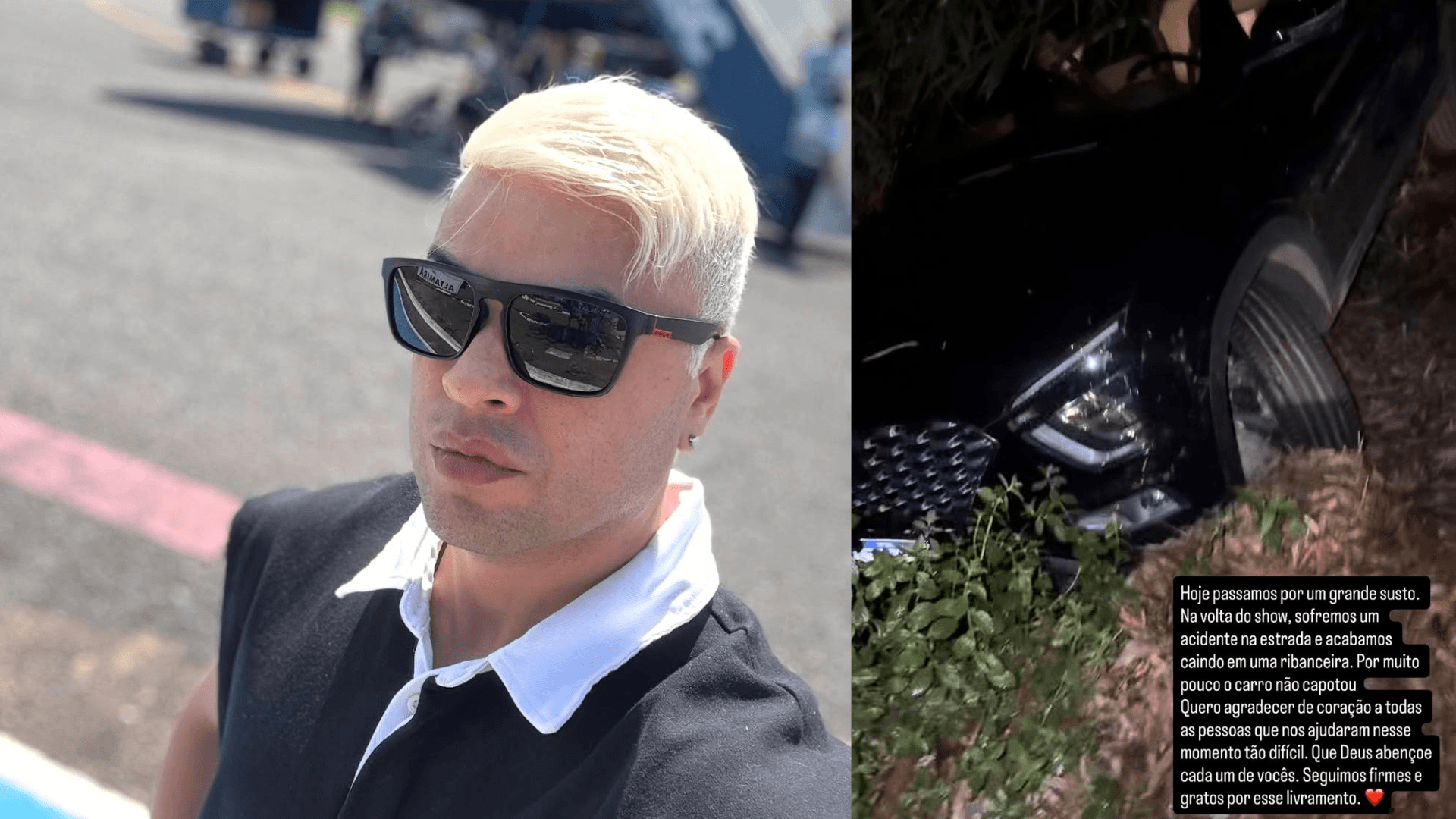 MC Dourado sofre acidente de carro após show em Curuçá e tranquiliza os fãs: "Gratos por esse livramento"