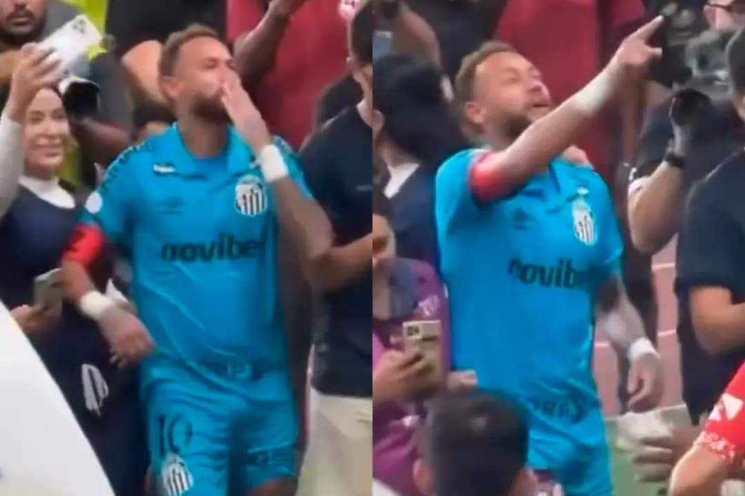 Neymar rebateu torcedor com 'beijinho para sua mulher' antes de tumulto no vestiário, revela leitura labial