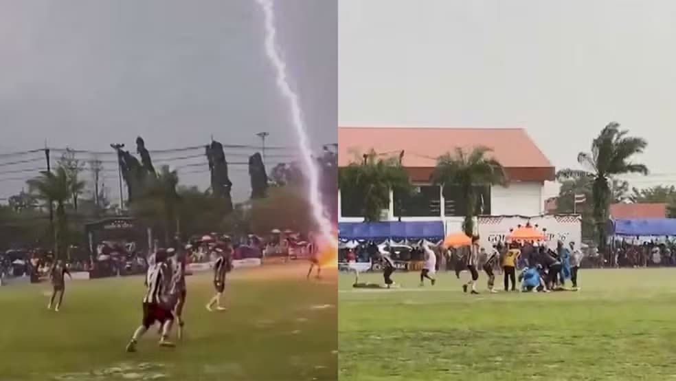 Na Tailândia, raio atinge e mata jogador durante partida