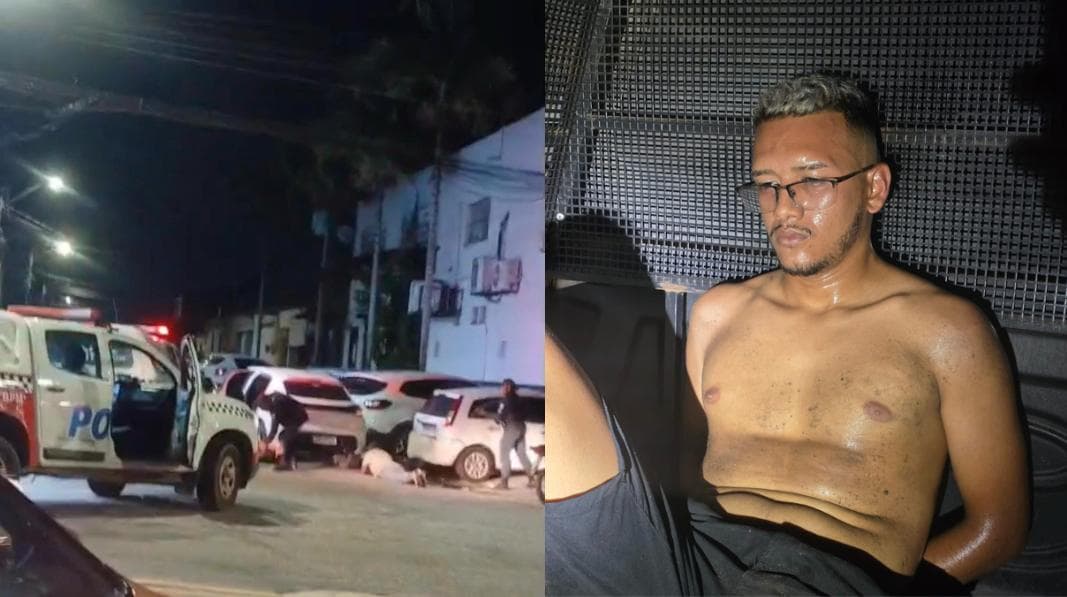 Vídeo: disfarçados de vendedor de açaí, trio rende motorista de app na Marambaia; um foi preso