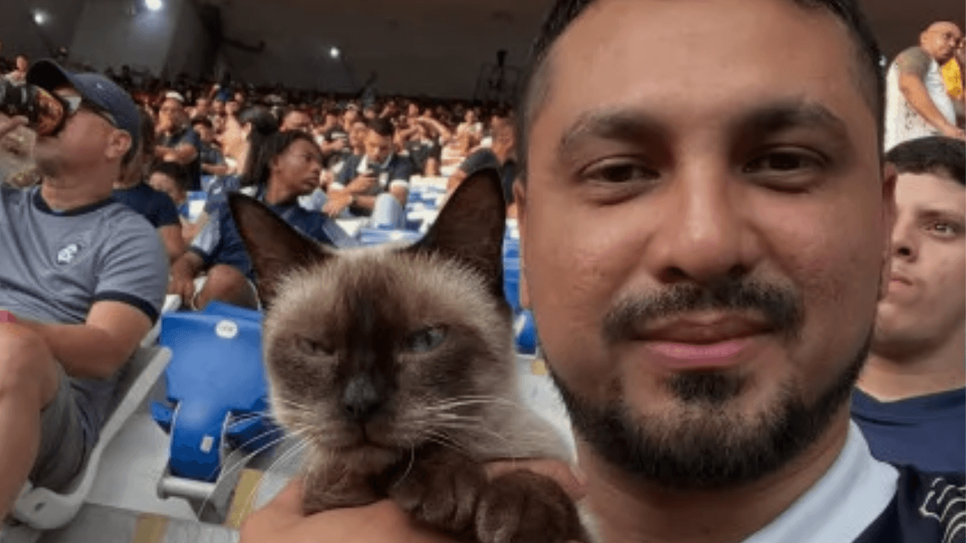 Adoção de gata após jogo do Remo contrasta com problema do abandono de animais em Belém