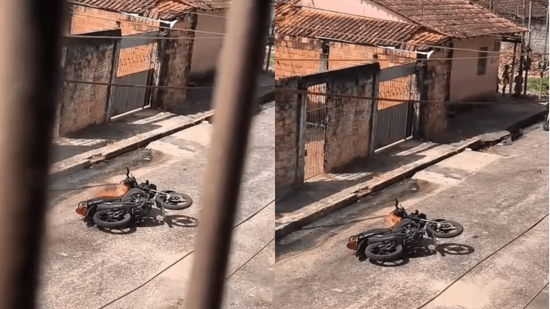 Após discussão com companheiro, mulher ateia fogo em motocicleta no município de Castanhal