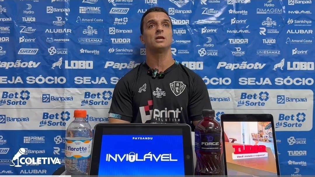 Junior Rocha aponta falta de efetividade em derrota do Paysandu na Série C 