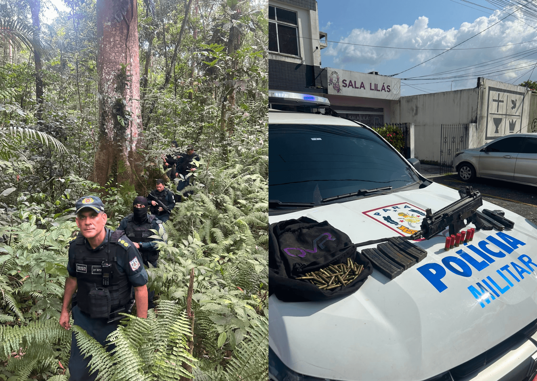 Confronto em área de mata termina com apreensão de arma e munições em Marituba