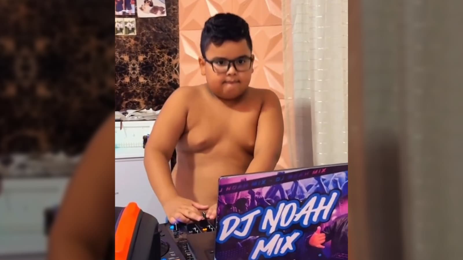 DJ mirim comanda mesa de som com melodys e viraliza nas redes