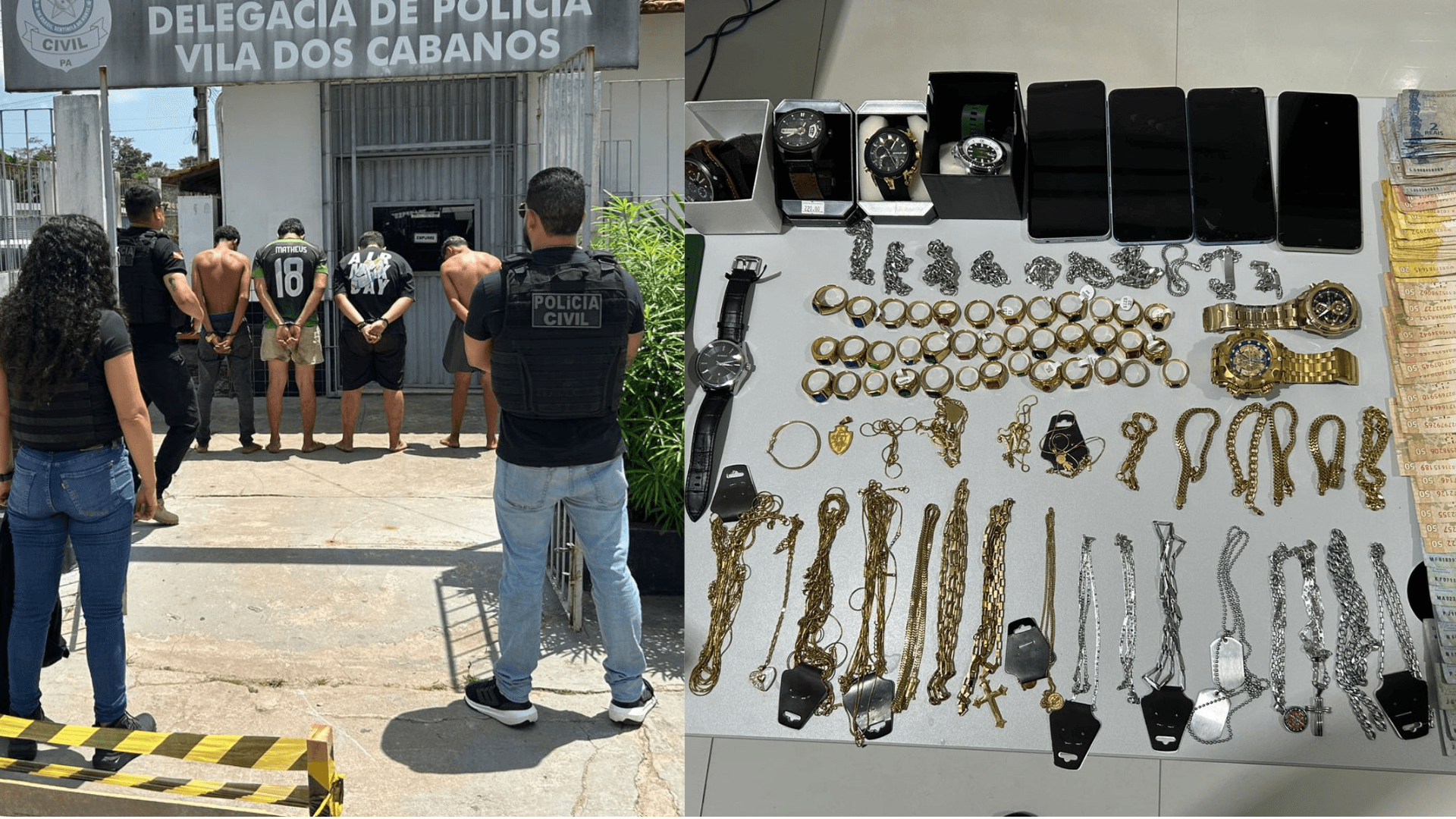Polícia Civil prende suspeitos no envolvimento em sequência de furtos em Barcarena