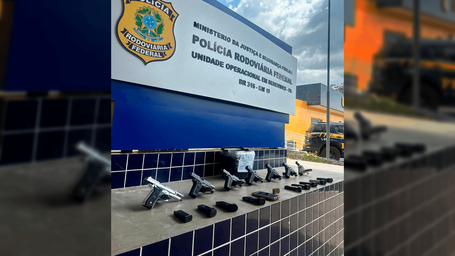 PRF apreende sete armas escondidas em caixa de açaí durante fiscalização na BR-316