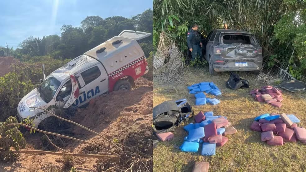 Mais de 114 quilos de skunk são apreendidos após perseguição policial em Juruti