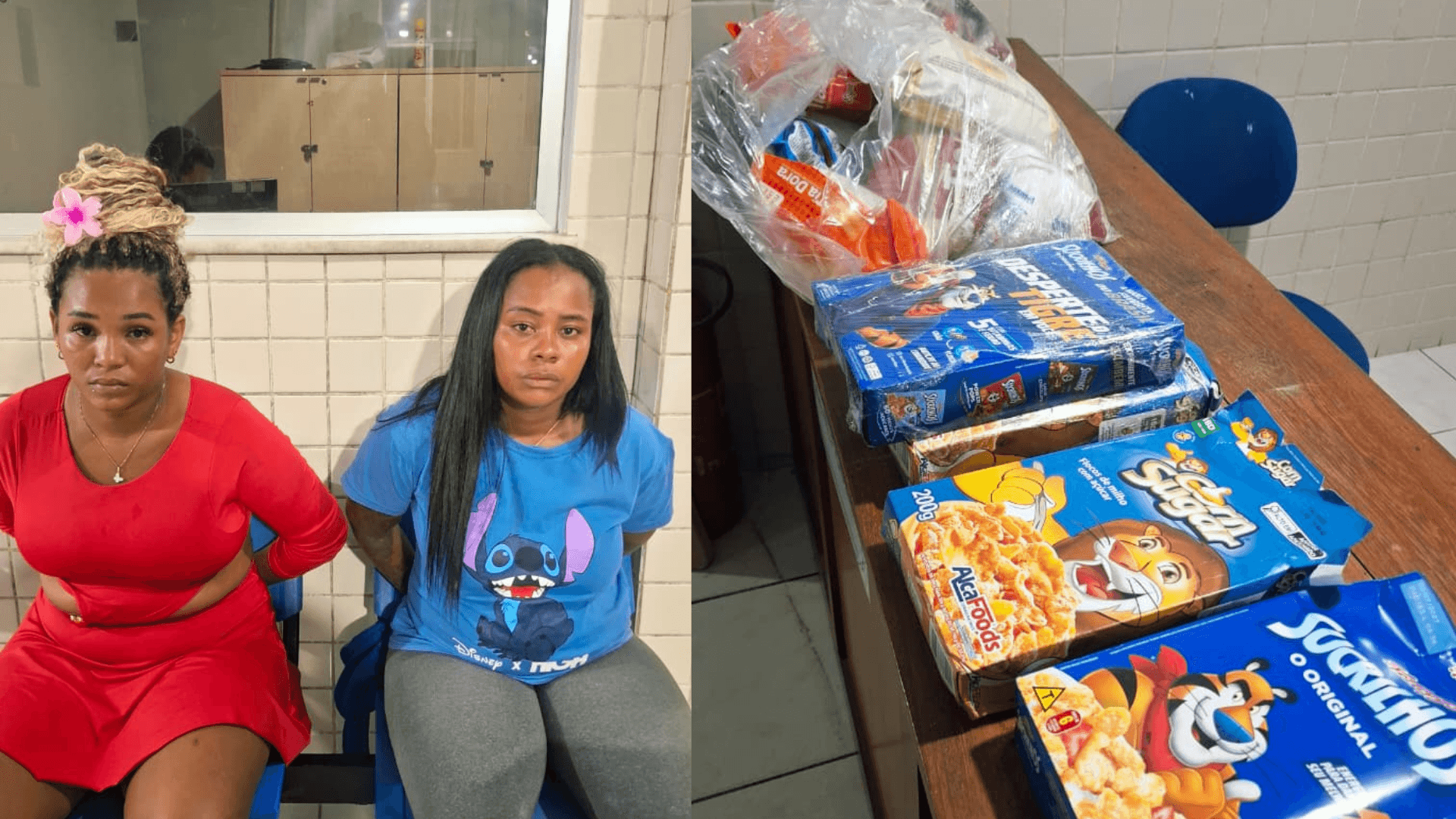 Vídeo: duas mulheres são presas em Castanhal com 3 kg de Skank escondidos em caixas de cereal matinal