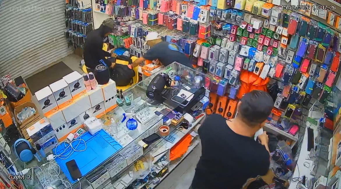Câmeras registram roubo a loja de eletrônicos em Bragança; suspeito morre após abordagem policial