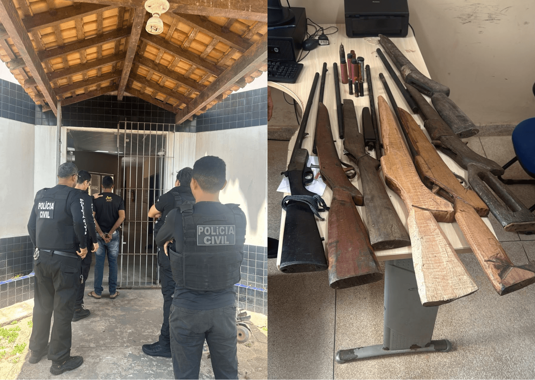 Homem é preso em Cachoeira do Arari com sete espingardas e munições