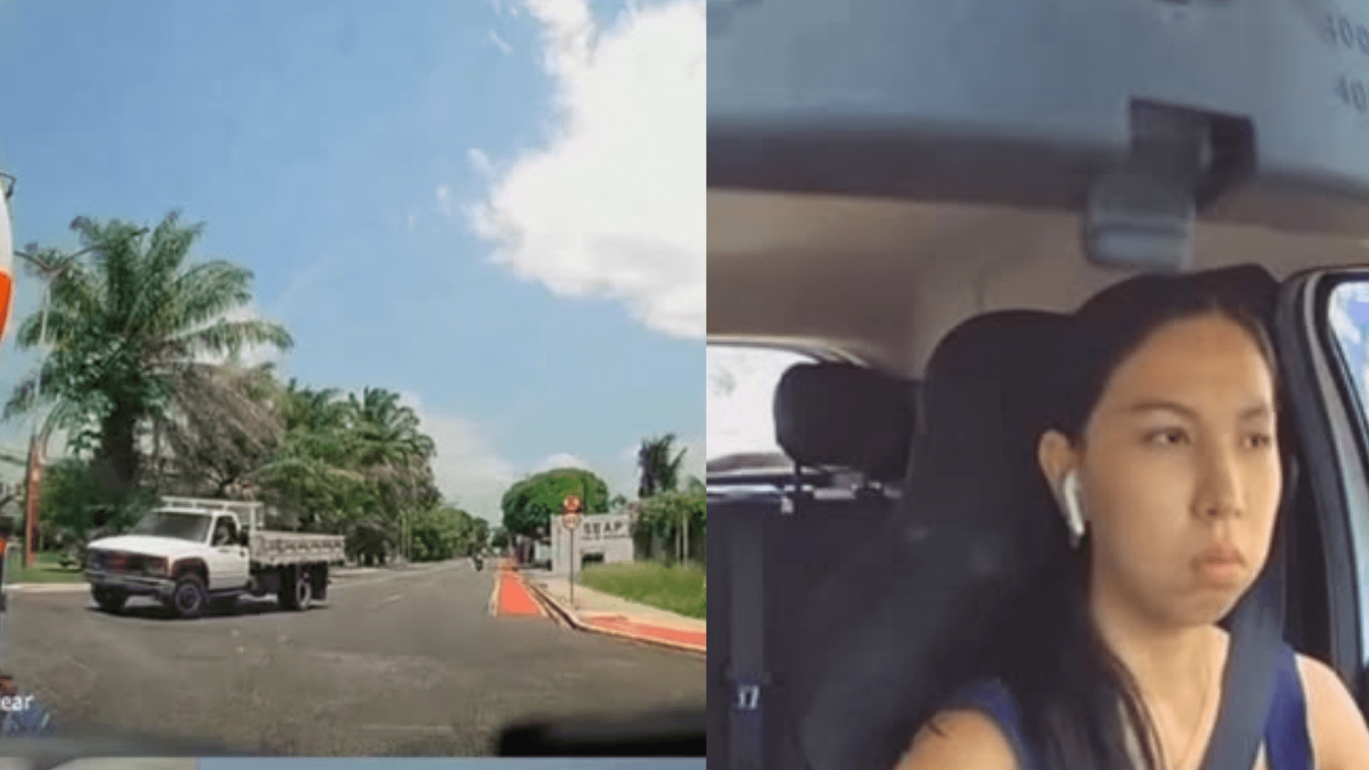 Motorista de aplicativo é surpreendida com veículo na contramão em trecho na Av. Júlio César