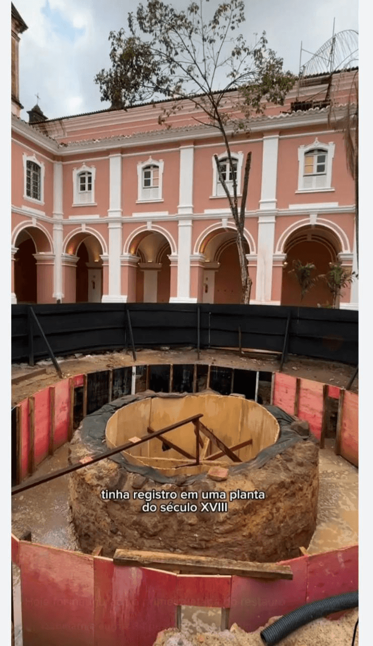 Poço é encontrado em escavações de obra da COP30, em Belém