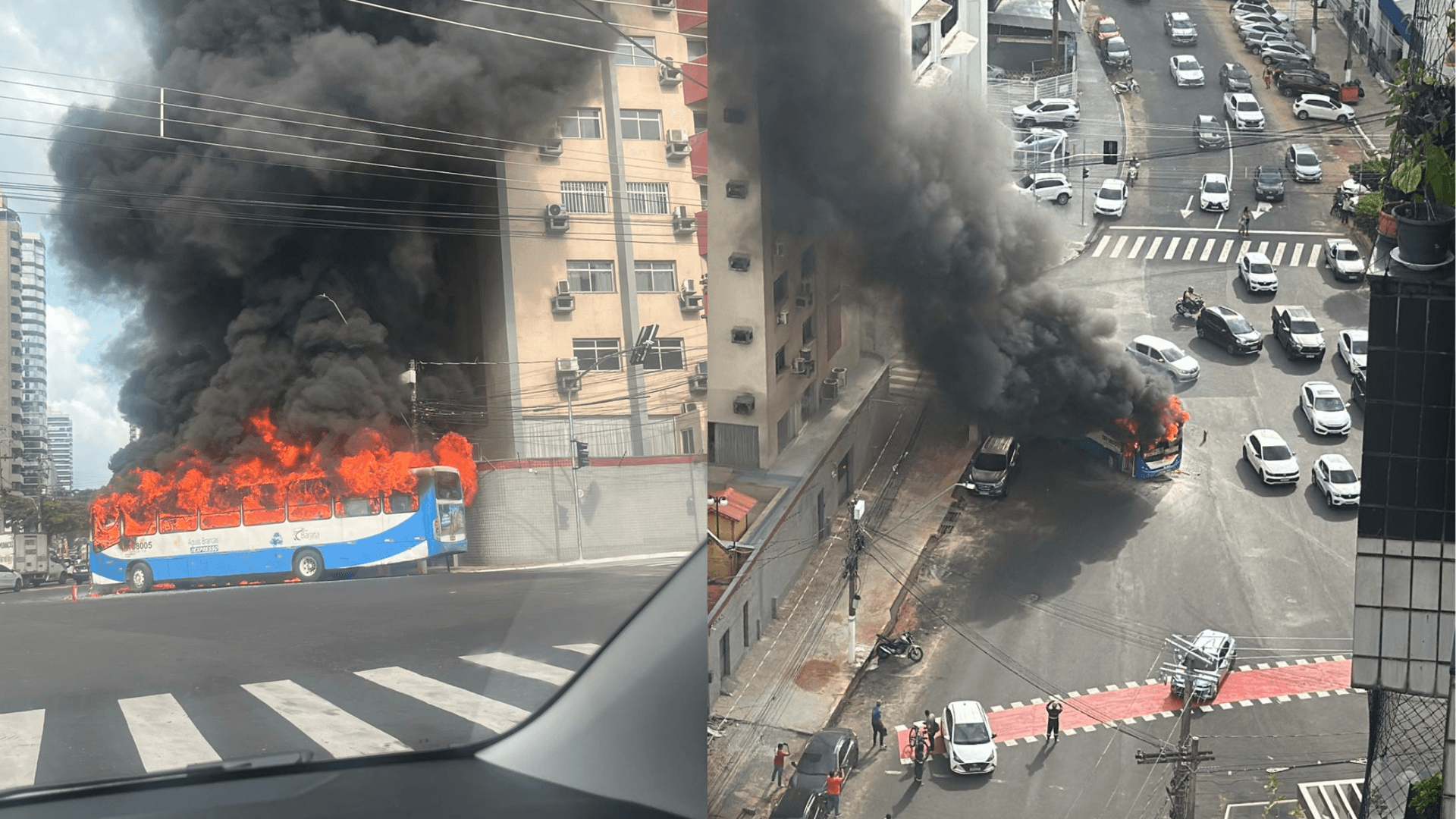 [VÍDEO] Ônibus destrói ônibus na Doca