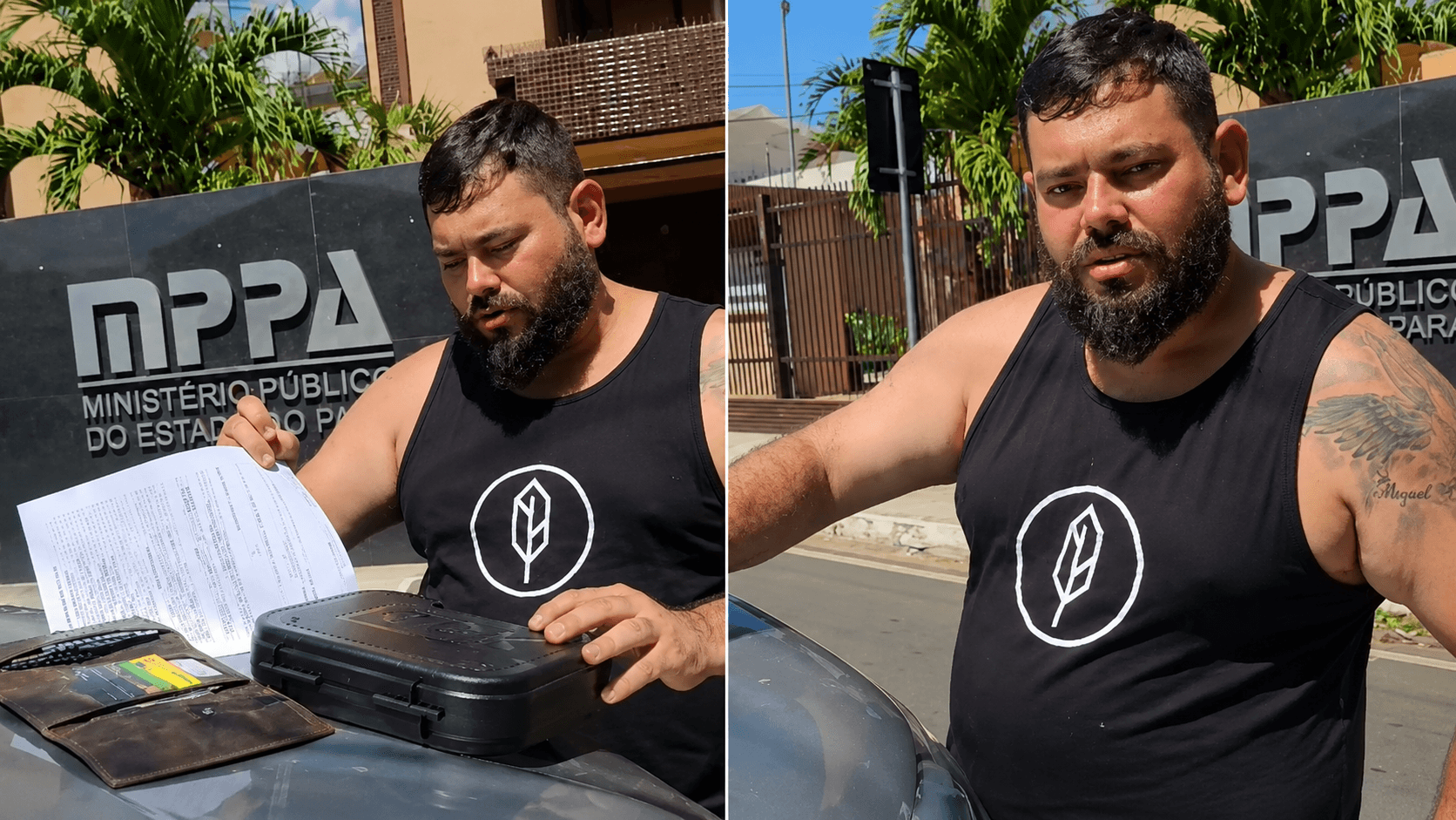 Exibindo arma e munições, segurança de Aurélio Goiano dispara contra servidores: "quem for podre que se quebre"