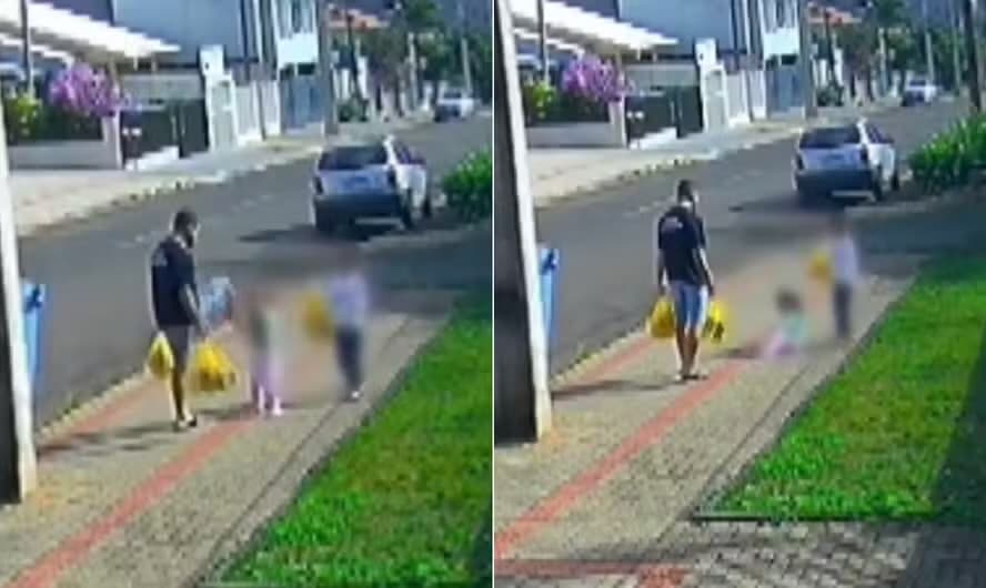 Pai é preso após chutar filha de 3 anos em Francisco Beltrão; vídeo motivou prisão