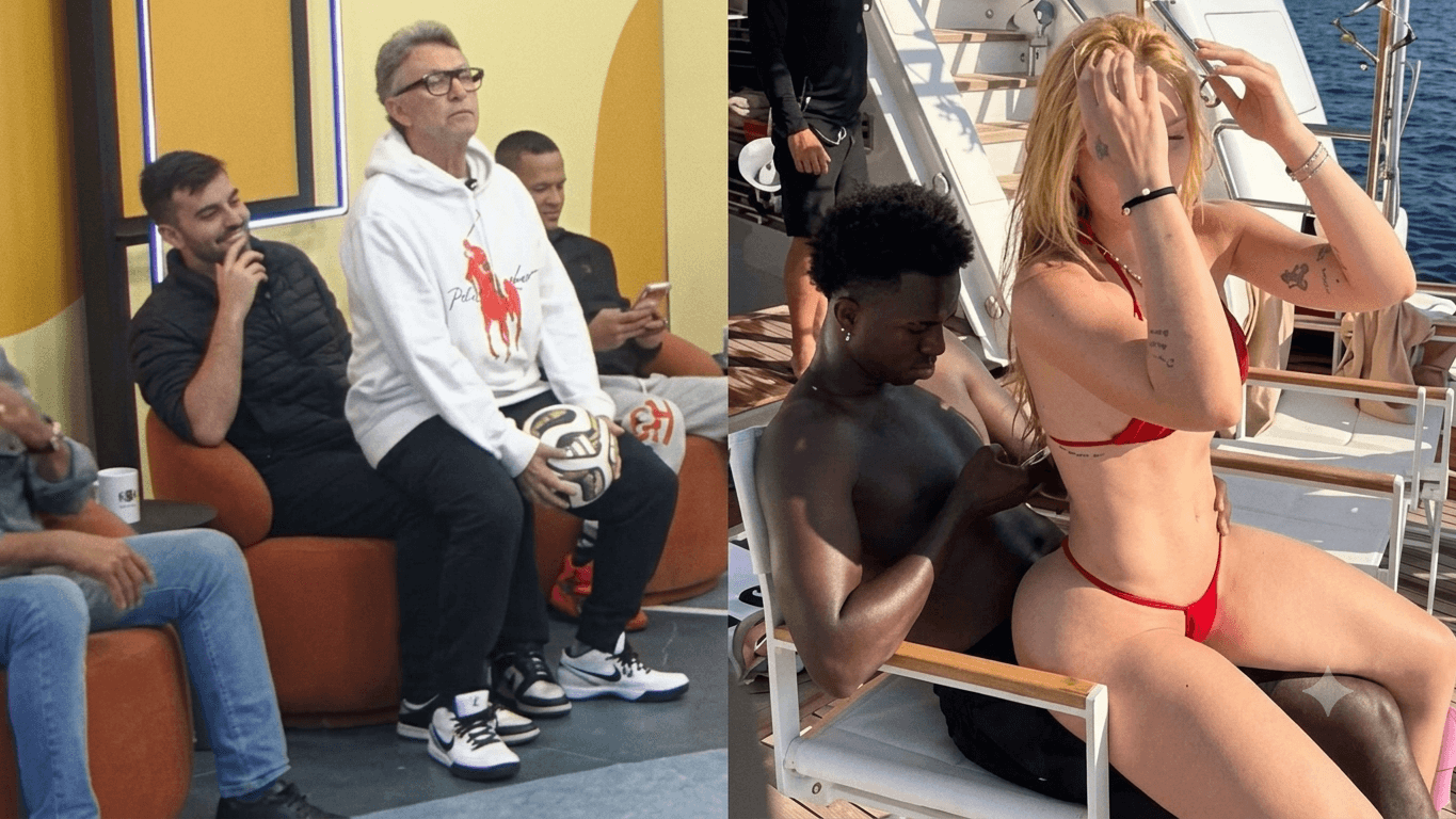 Craque Neto imita pose de Vini Jr. e Virginia após foto viralizar nas redes