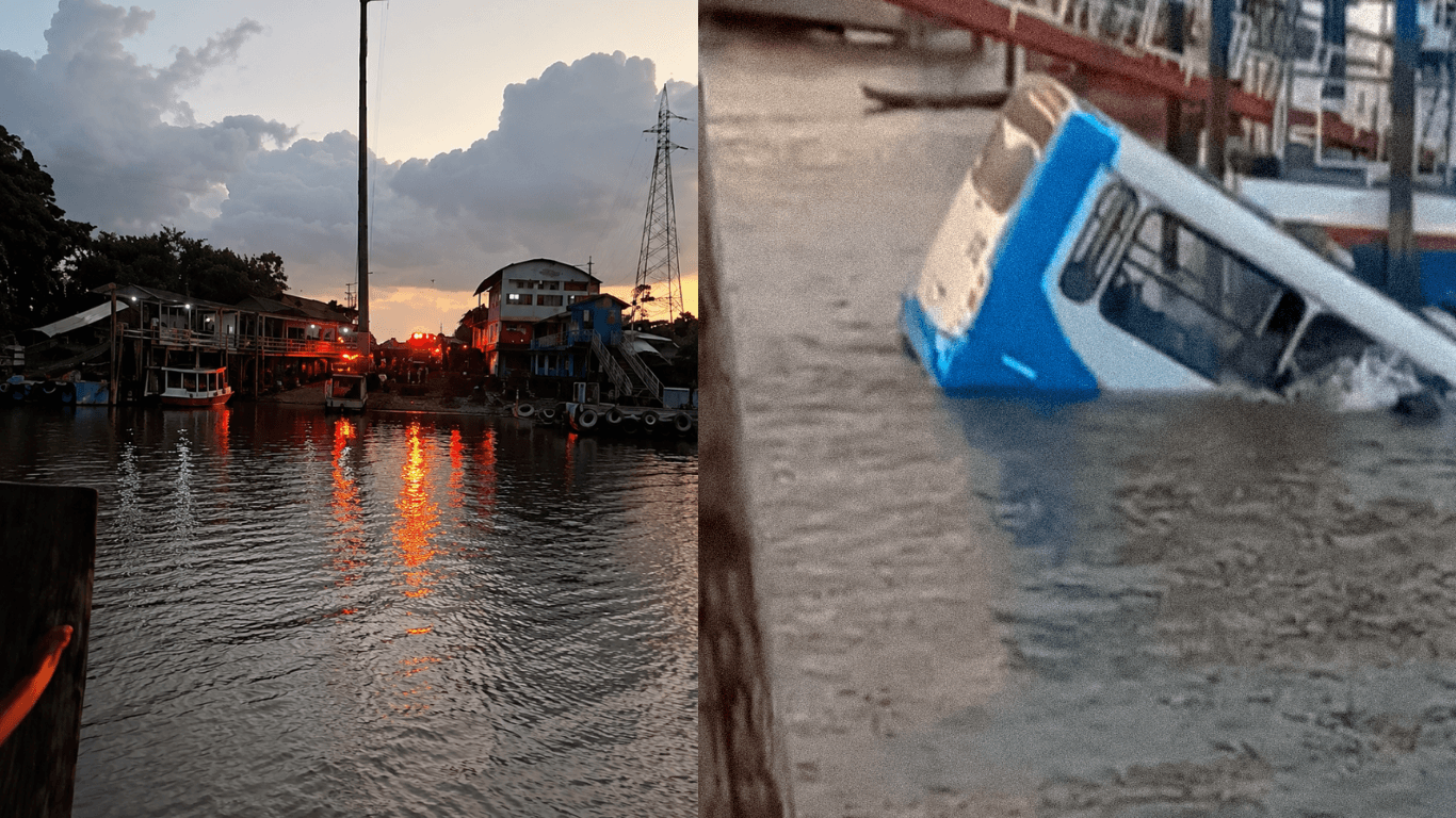 Falha nos freios é investigada como possível causa de queda de ônibus em rio em Barcarena