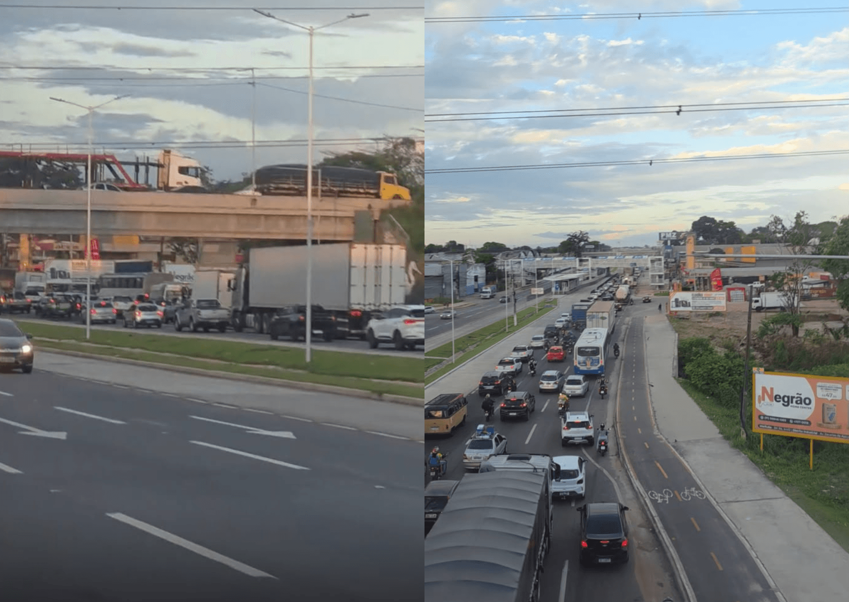 BR-316 registra trânsito intenso na saída de Belém no fim da tarde desta sexta-feira (17)