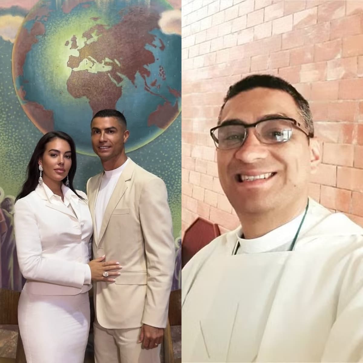 Cristiano Ronaldo é casado por padre Ronaldo e presenteia sacerdote brasileiro com camisa autografada