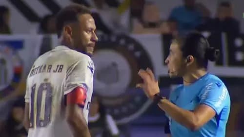 Neymar ataca arbitragem de Edina Alves e pode pegar 6 jogos de suspensão
