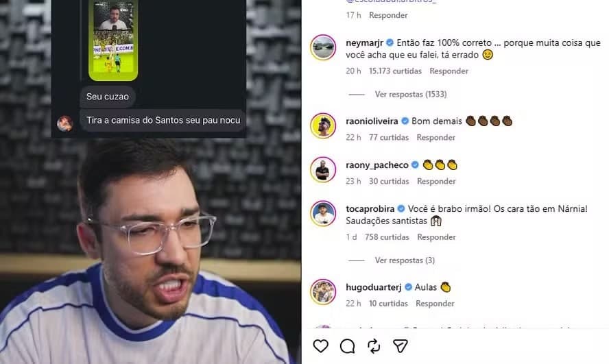 Neymar ironiza leitura labial e gera onda de ataques a profissional na web