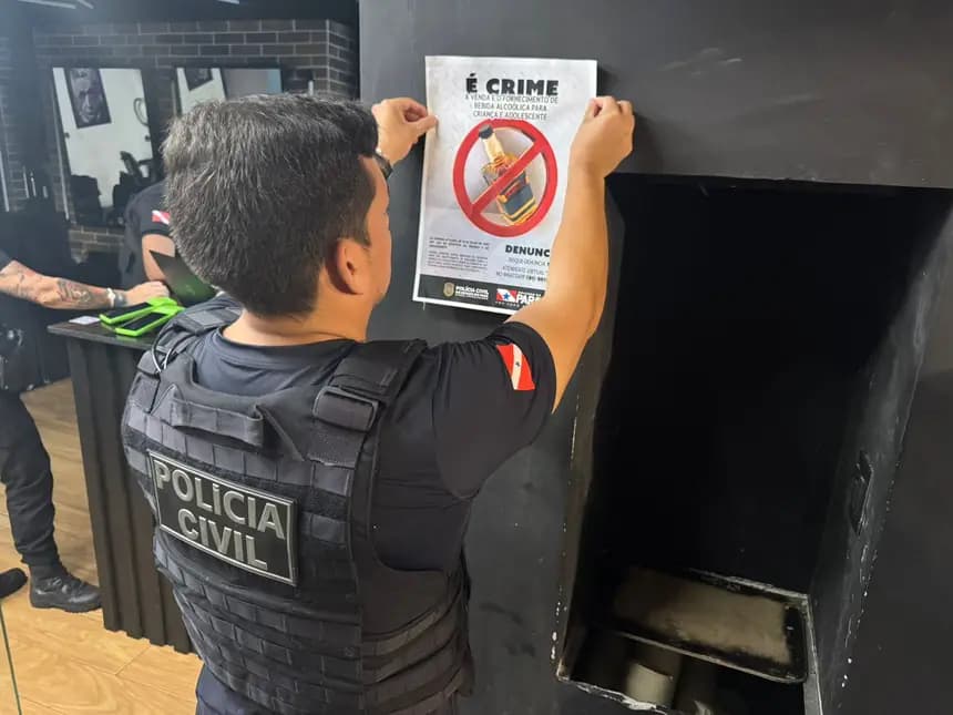 Ação da Polícia Civil notifica bares e intensifica campanha contra venda de bebidas a menores