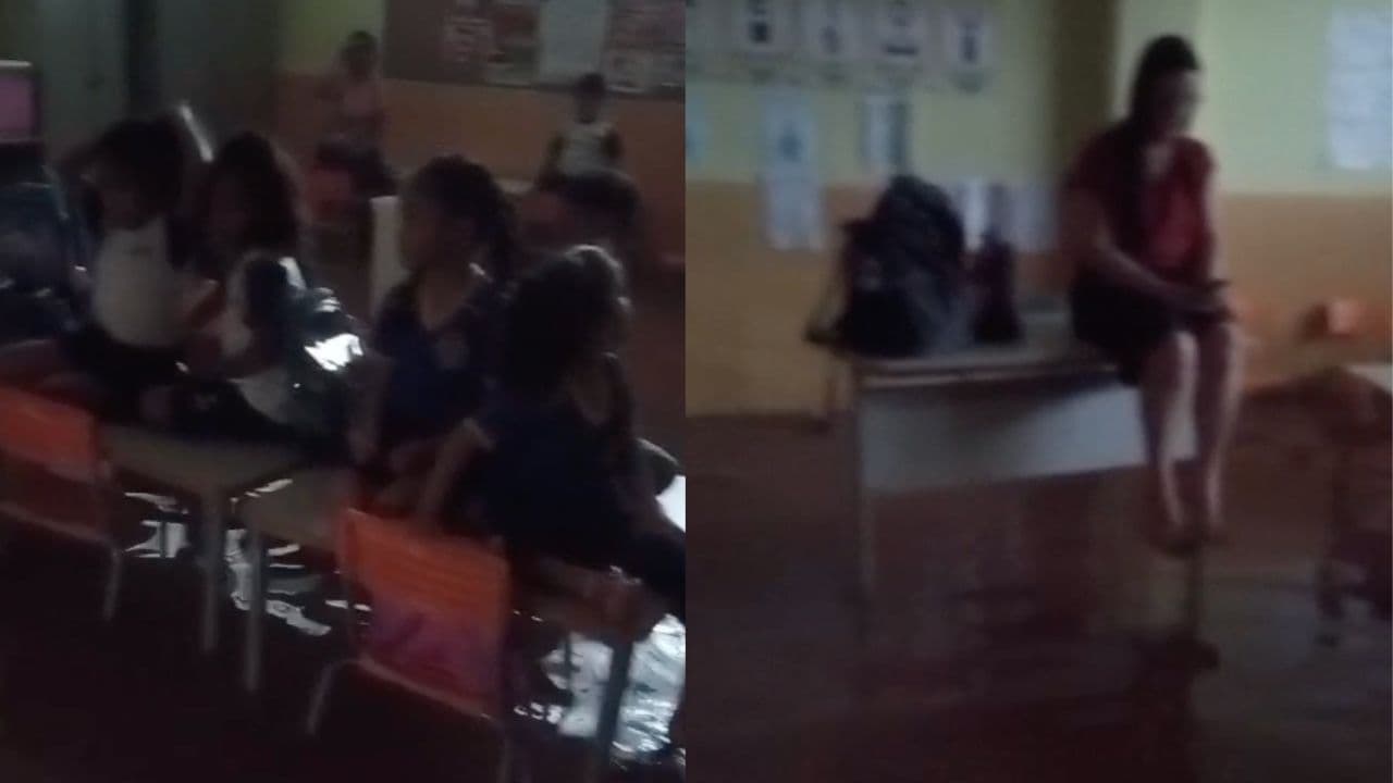 Alagamento atinge escola municipal na Pedreira, expõe crianças a risco e interrompe atividades em Belém