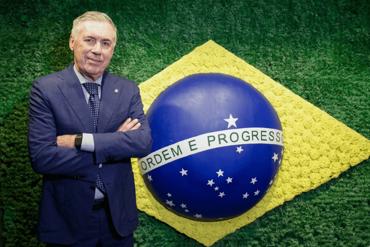 Antes da Copa do Mundo, CBF renova com técnico Carlo Ancelotti até 2030