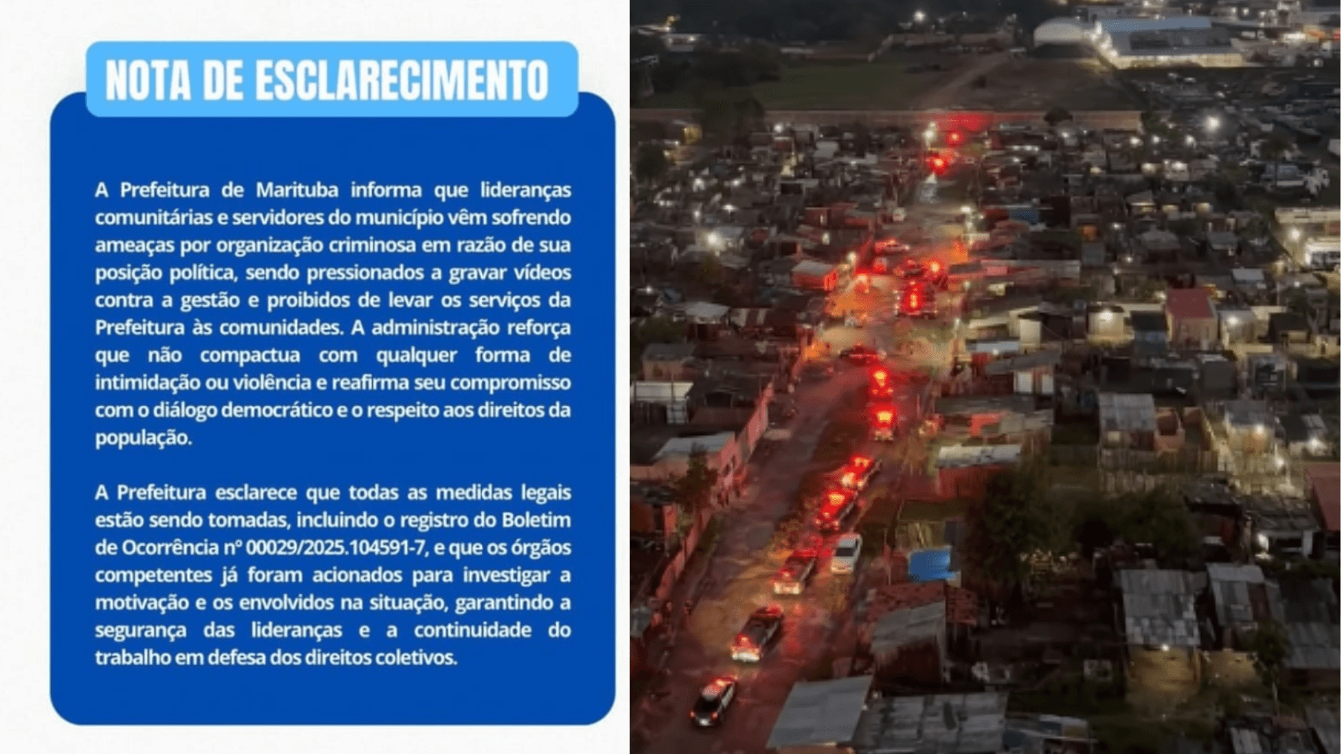 Após prefeita falar em atuação de facção criminosa em sua gestão, mega operação acontece em Marituba