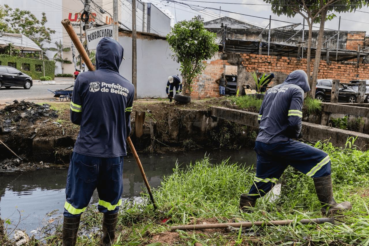 Após Temporal, Prefeitura de Belém intensifica limpeza de canais e bueiros
