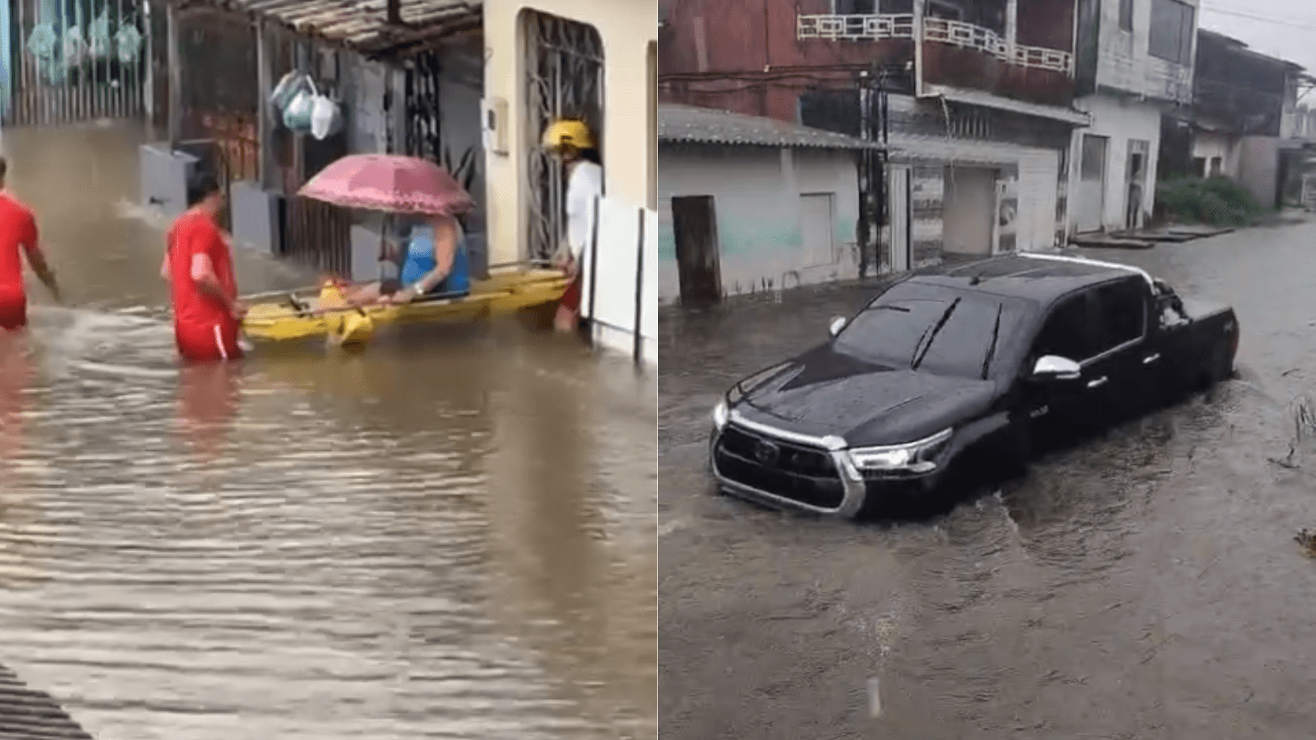 Bragança amanhece 'no fundo' neste sábado; bombeiros fazem resgate