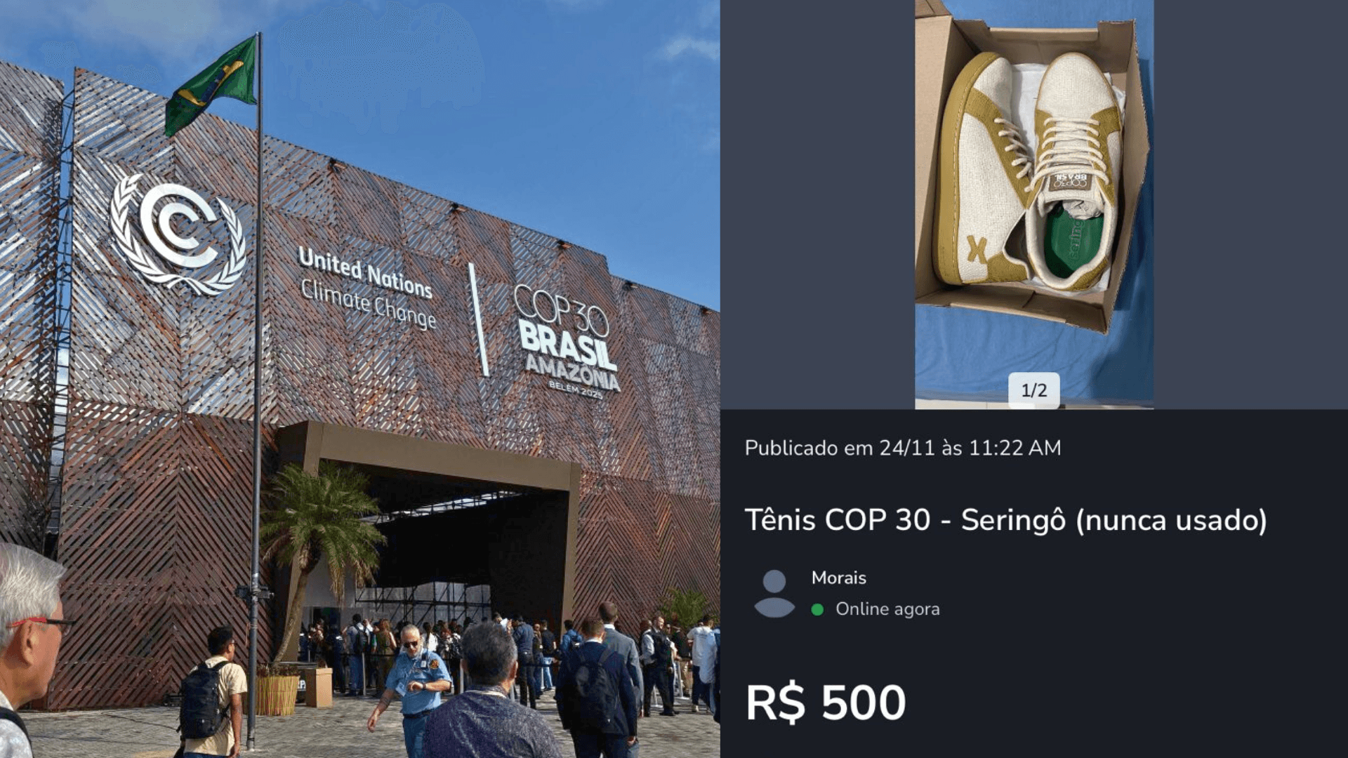 Brindes da COP30 são vendidos na internet por até R$ 500 e preços geram polêmica
