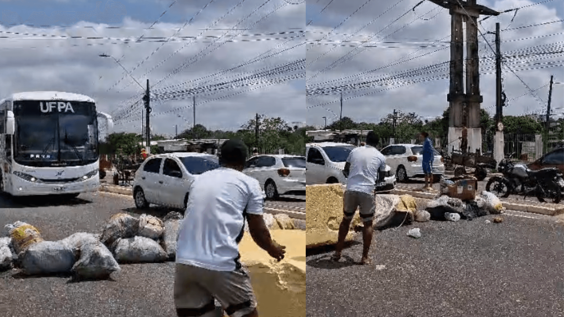 Carroceiros fecham avenida Perimetral em protesto contra proibição de circulação de carroças em Belém