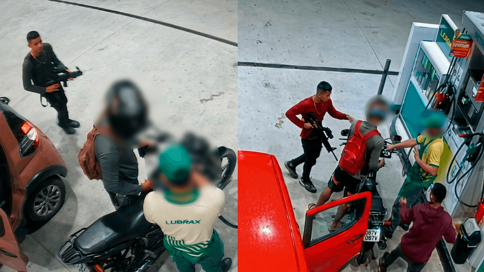 Criminosos armados com fuzis rendem frentista e cliente durante assalto a posto de combustíveis em Marituba
