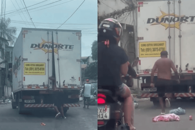 Furto de carga: homem é flagrado roubando sabão em pó de caminhão no Jurunas, em Belém