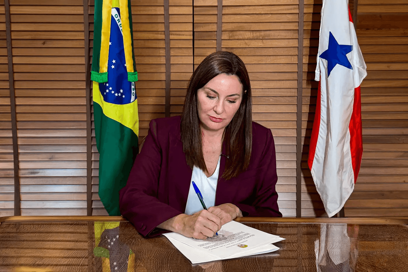 Governadora Hana Ghassan comemora aprovação de projeto de lei que obriga agressores de mulheres a pagar pela tornozeleira eletrônica