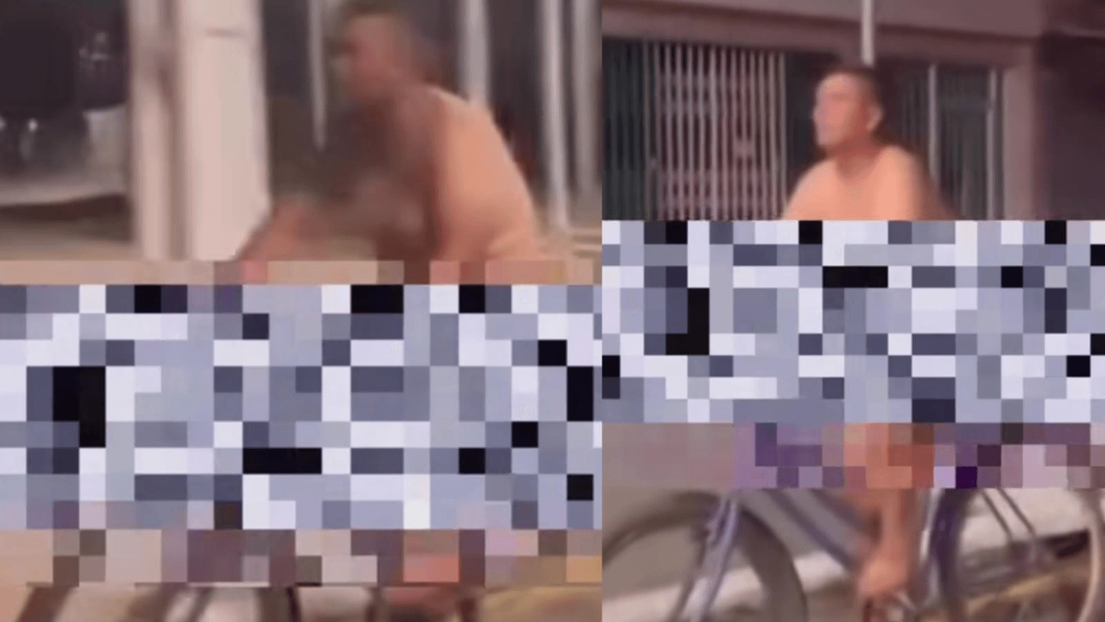 Homem chama atenção em Belém ao andar nu de bicicleta em avenida