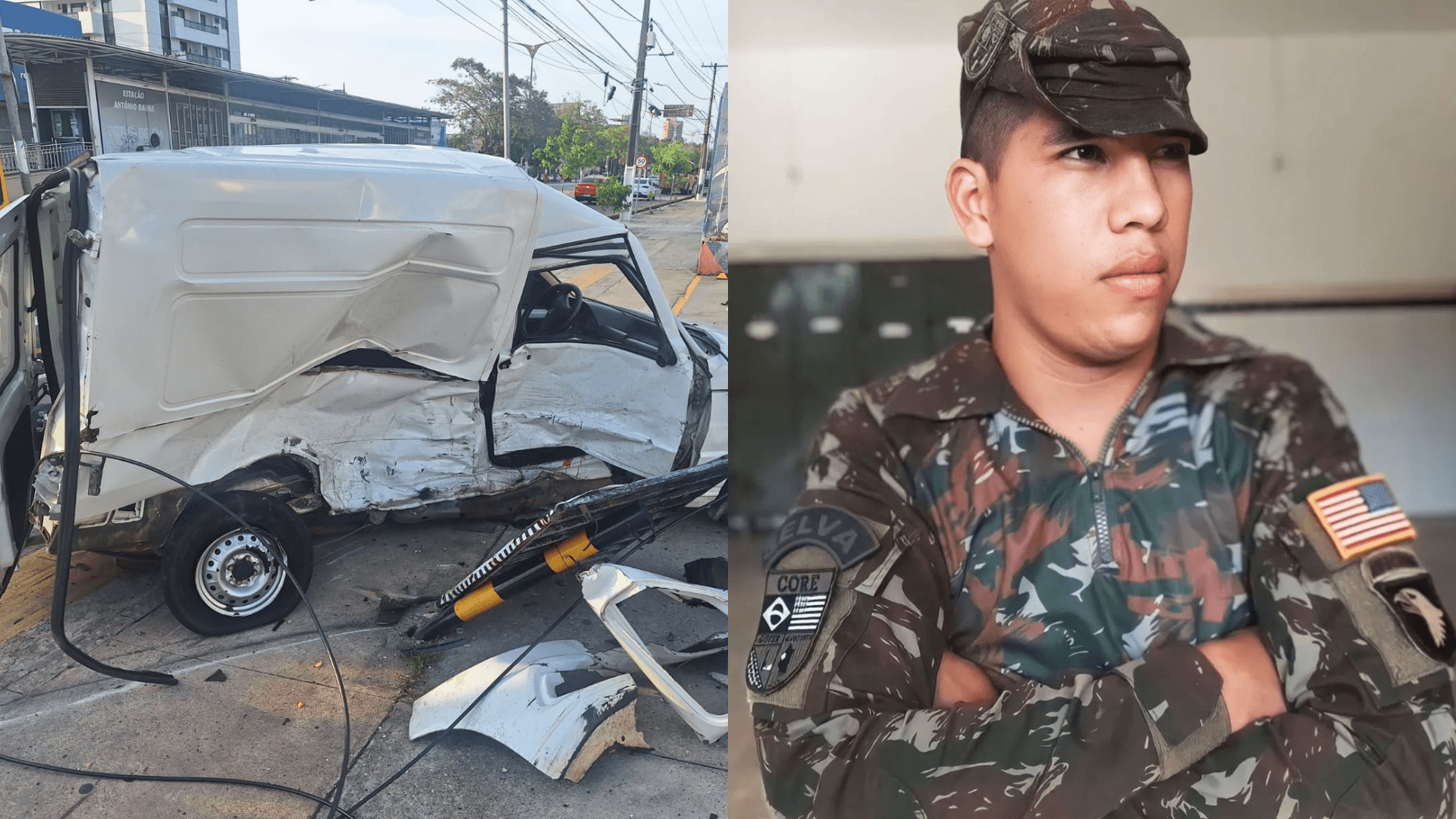 Idoso fica gravemente ferido após colisão causada por militar suspeito de embriaguez