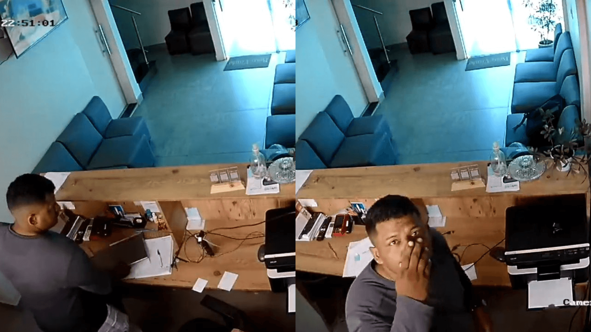 Imagens mostram furto a clínica odontológica em Ananindeua