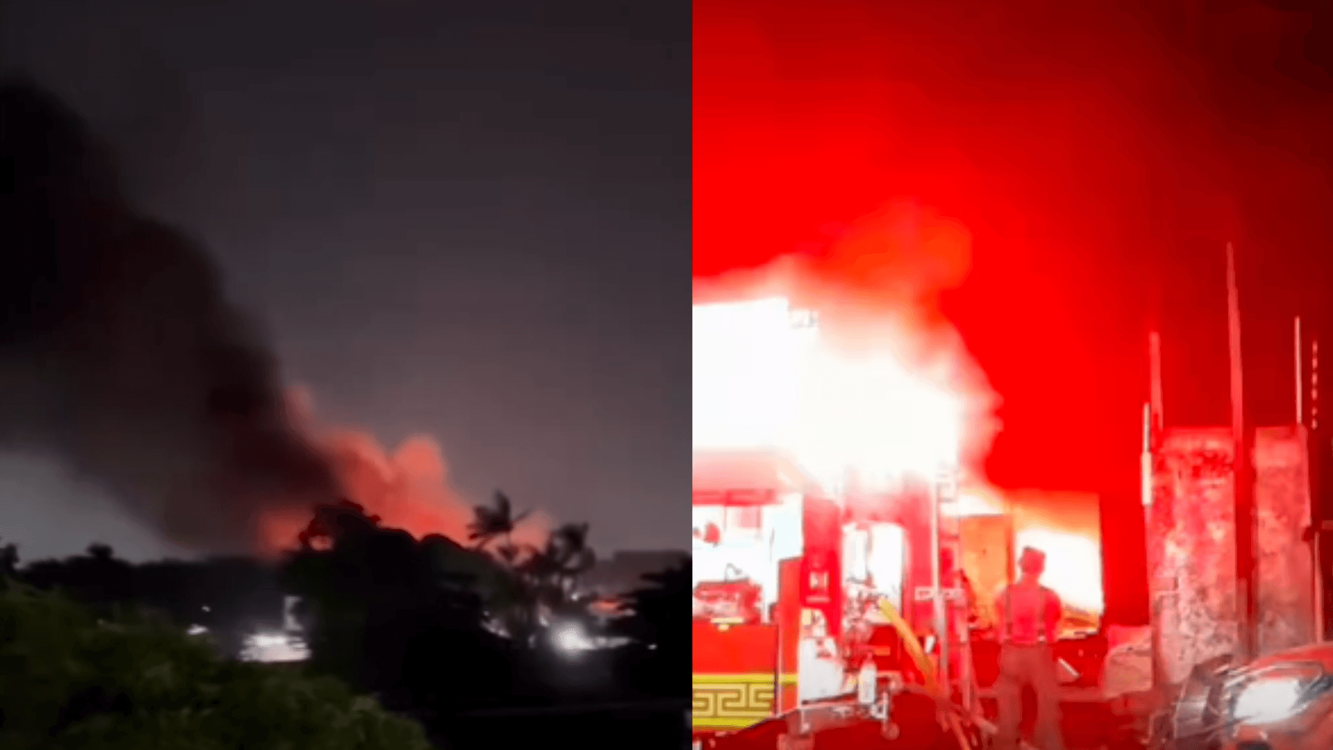 Incêndio de grandes proporções atinge galpão de reciclagem em Ananindeua