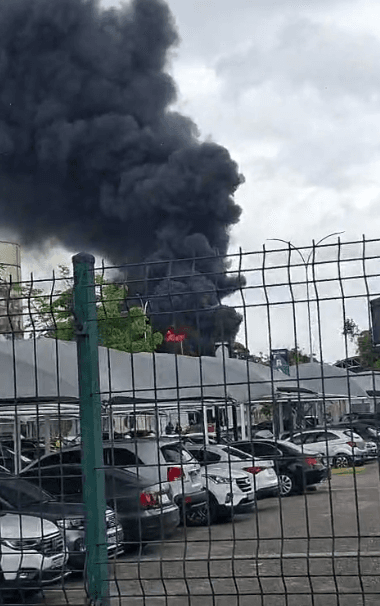 Incêndio é registrado próximo ao Aeroporto Internacional de Belém