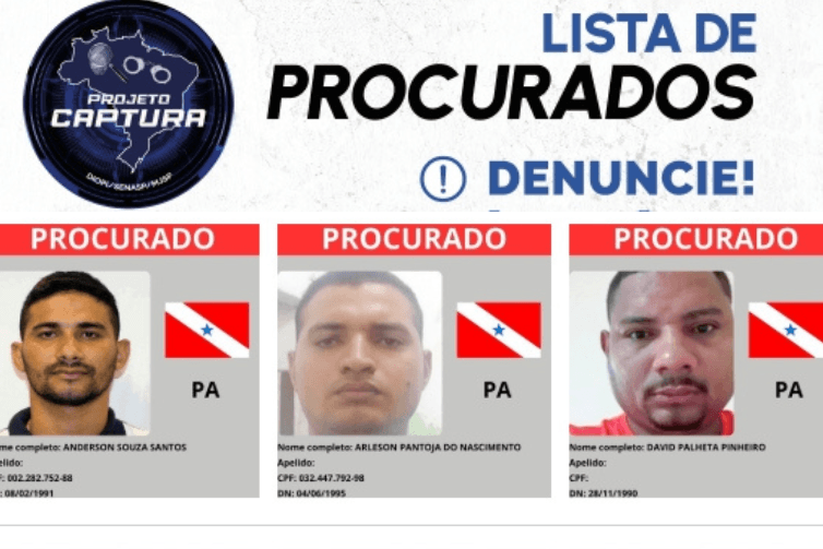 Ministério da Justiça lança site com foragidos mais procurados do país; Pará tem oito na lista