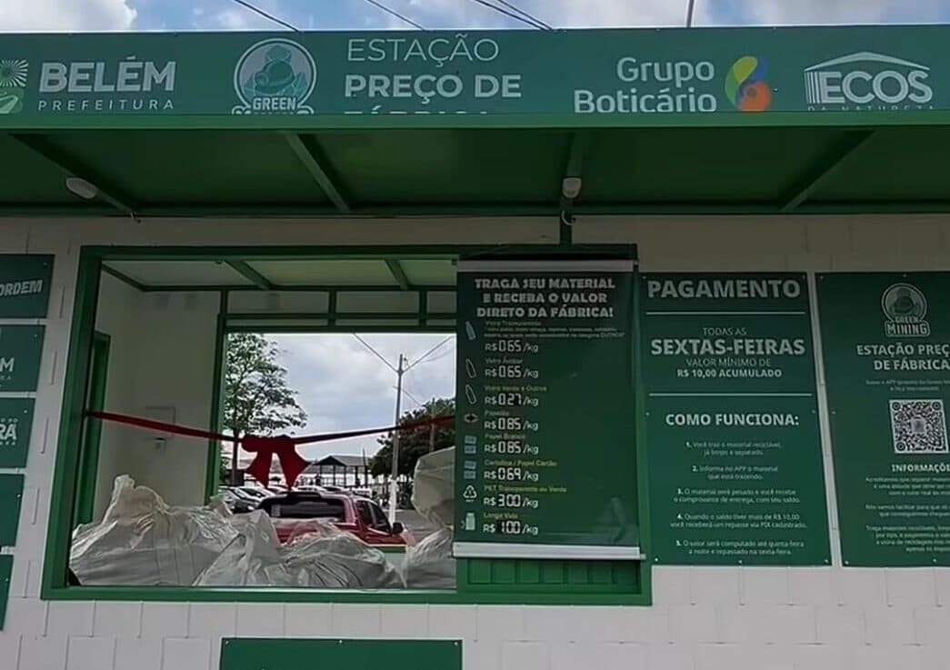 Moradores de Belém podem ganhar dinheiro trocando lixo reciclável por Pix